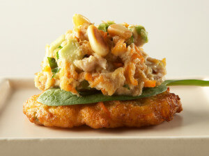 Wedding Finger Food (Tuna Salad atop Carrot Pancake), Mornington Peninsula